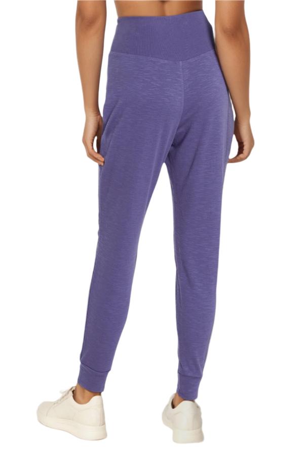 Jenny Jogger, alternate angle view, showing visible design features and texture of the soft knit fabric.. 