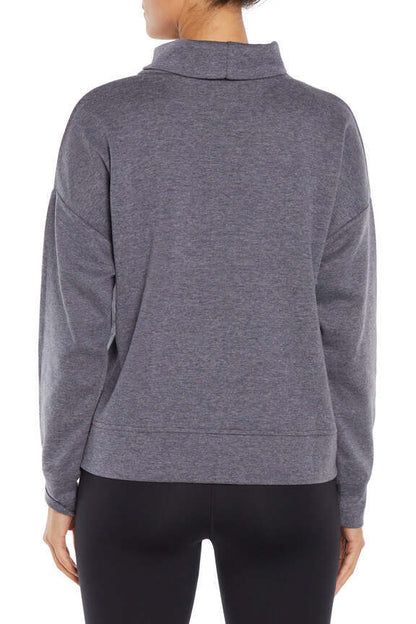 Alana Pullover, alternate angle view, showing visible design features and texture of the soft knit fabric.. 