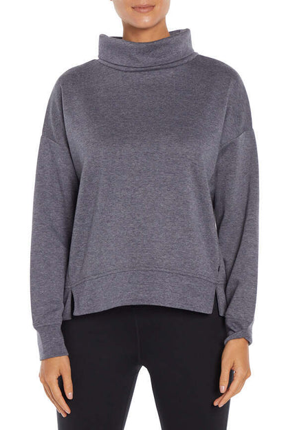 Alana Pullover, alternate angle view, showing visible design features and texture of the soft knit fabric.. 
