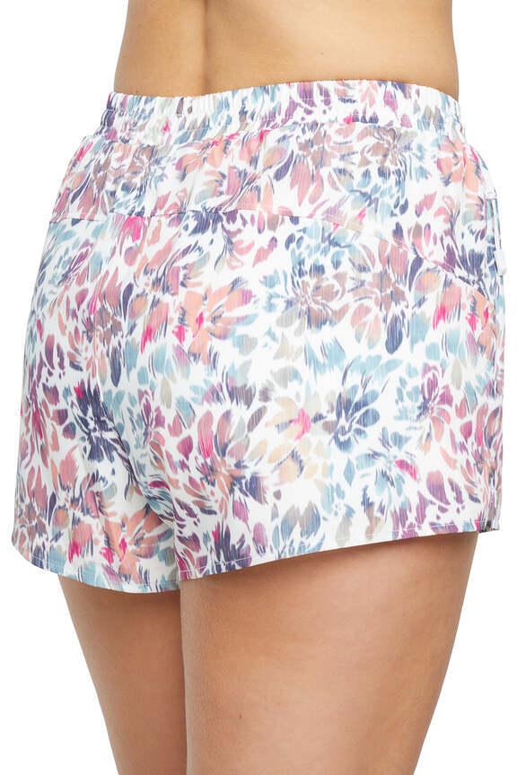 Victoria Short, alternate angle view, showing visible design features and texture of the soft knit fabric.. 