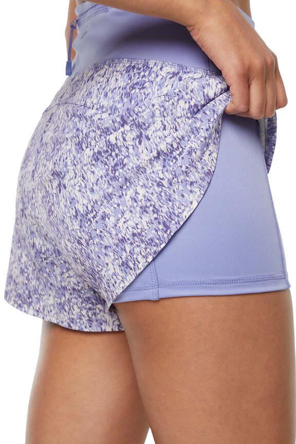 Becca Short, side view showing pocket placement, showing visible design features and texture of the soft knit fabric.. #color_easter-egg-small-feathered
