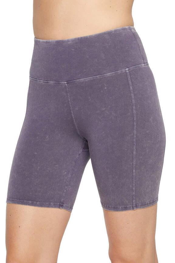 Cora Bermuda, alternate angle view, showing visible design features and texture of the soft knit fabric.. 