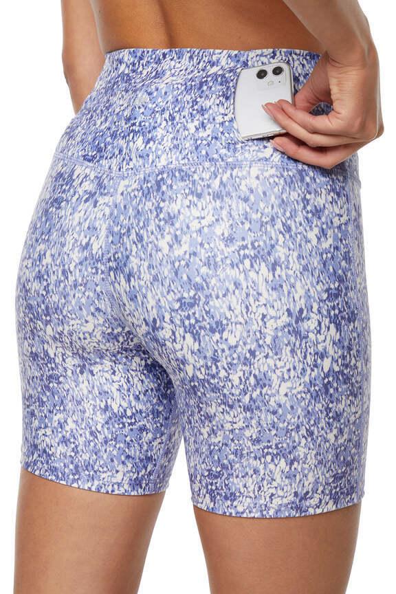 Fia Bermuda Short, alternate angle view, showing visible design features and texture of the soft knit fabric.. 