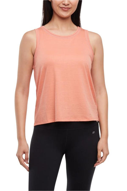 Larissa Tank, front view, showing visible design features and texture of the soft knit fabric.. 