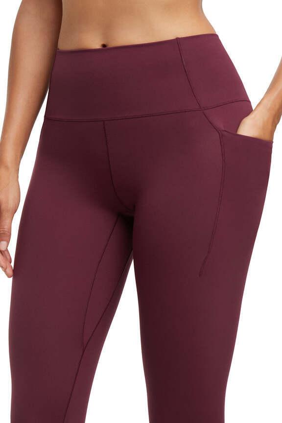 Kate Side Pocket Legging, alternate angle view, showing visible design features and texture of the stretch knit fabric.. 