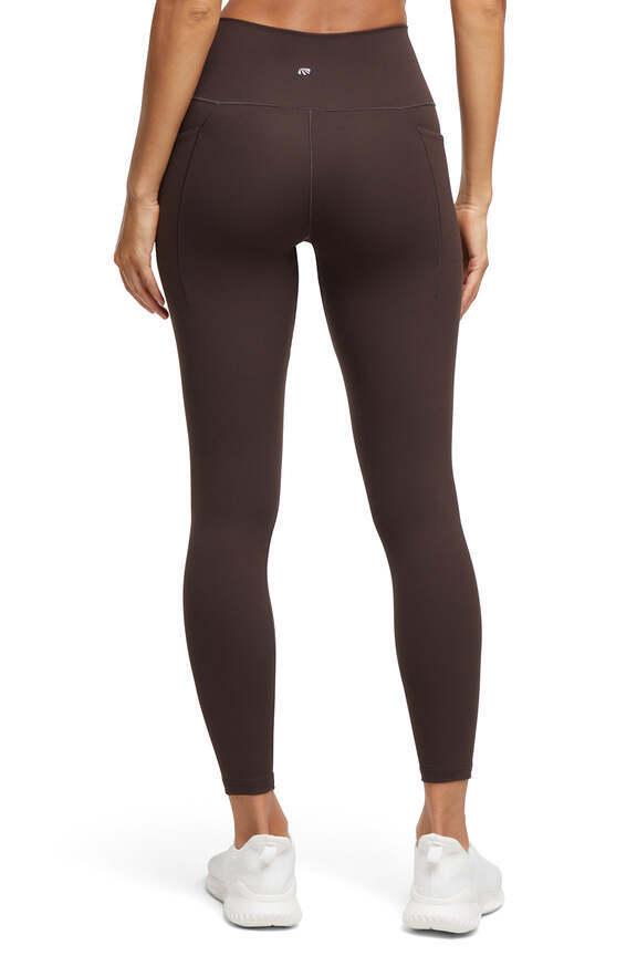 Kate Side Pocket Legging, alternate angle view, showing visible design features and texture of the stretch knit fabric.. 