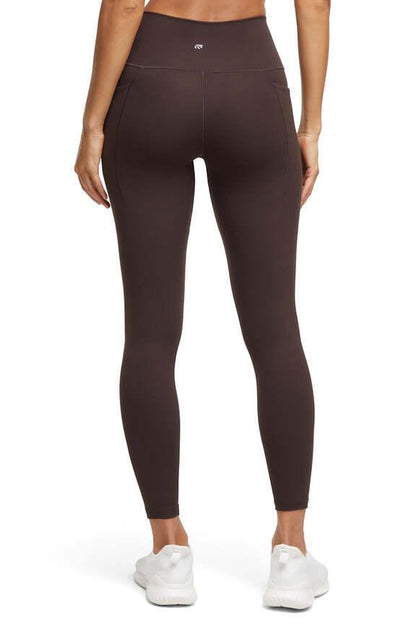 Kate Side Pocket Legging, alternate angle view, showing visible design features and texture of the stretch knit fabric.. 