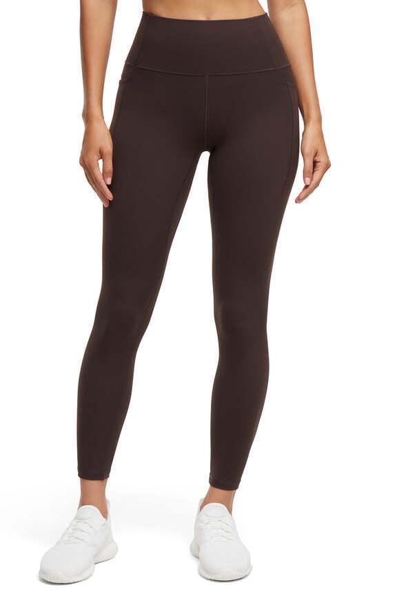 Kate Side Pocket Legging, alternate angle view, showing visible design features and texture of the stretch knit fabric.. 