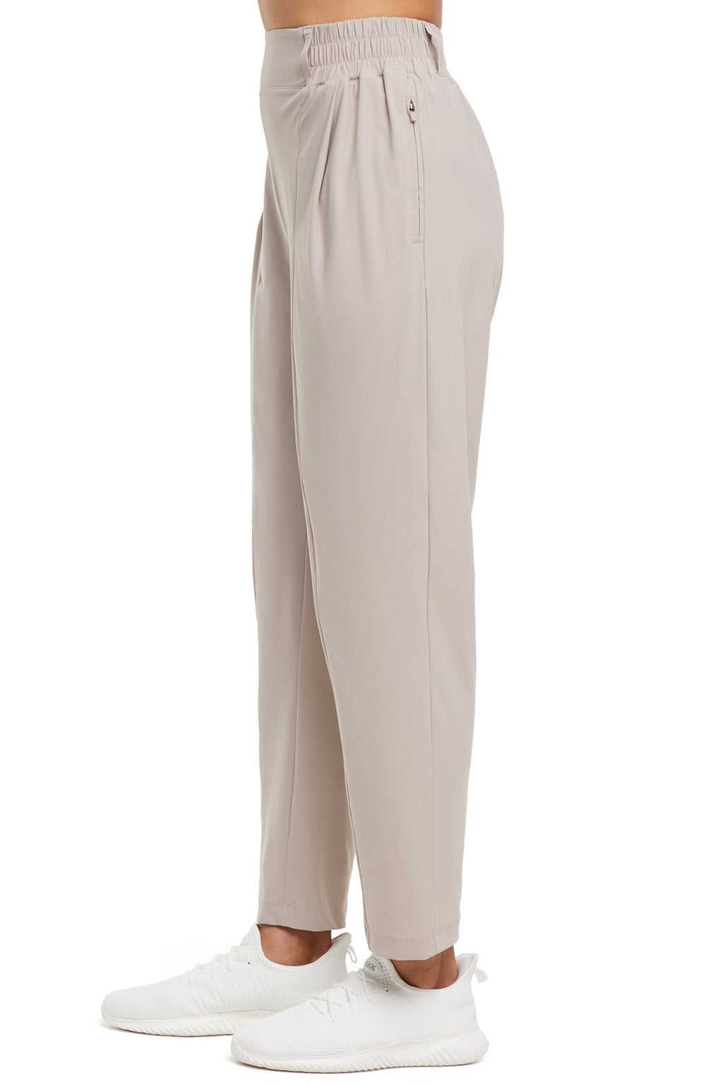 Nori Tapered Pant, alternate angle view, showing visible design features and texture of the durable stretch fabric.. #color_atmosphere