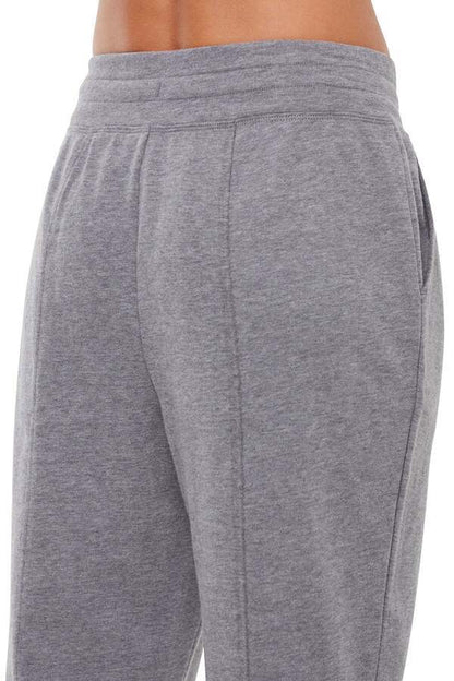 Lyla Jogger, alternate angle view, showing visible design features and texture of the soft knit fabric.. 