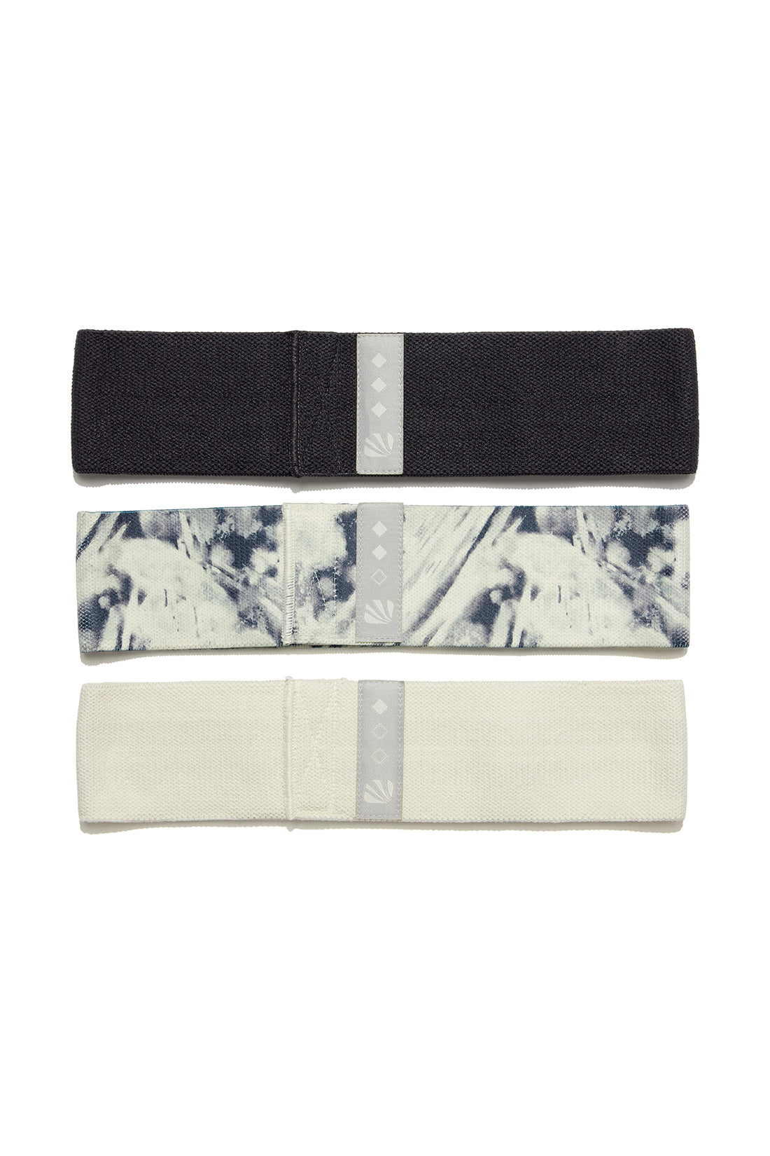 3 Pack Glute Band Set - Vanilla Ice, front view, showing visible design features and texture of the soft knit fabric..