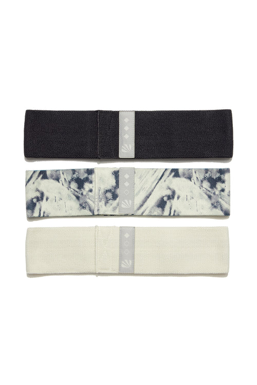 3 Pack Glute Band Set - Vanilla Ice, front view, showing visible design features and texture of the soft knit fabric.. #color_vanilla-ice-vanilla-painters-phantom