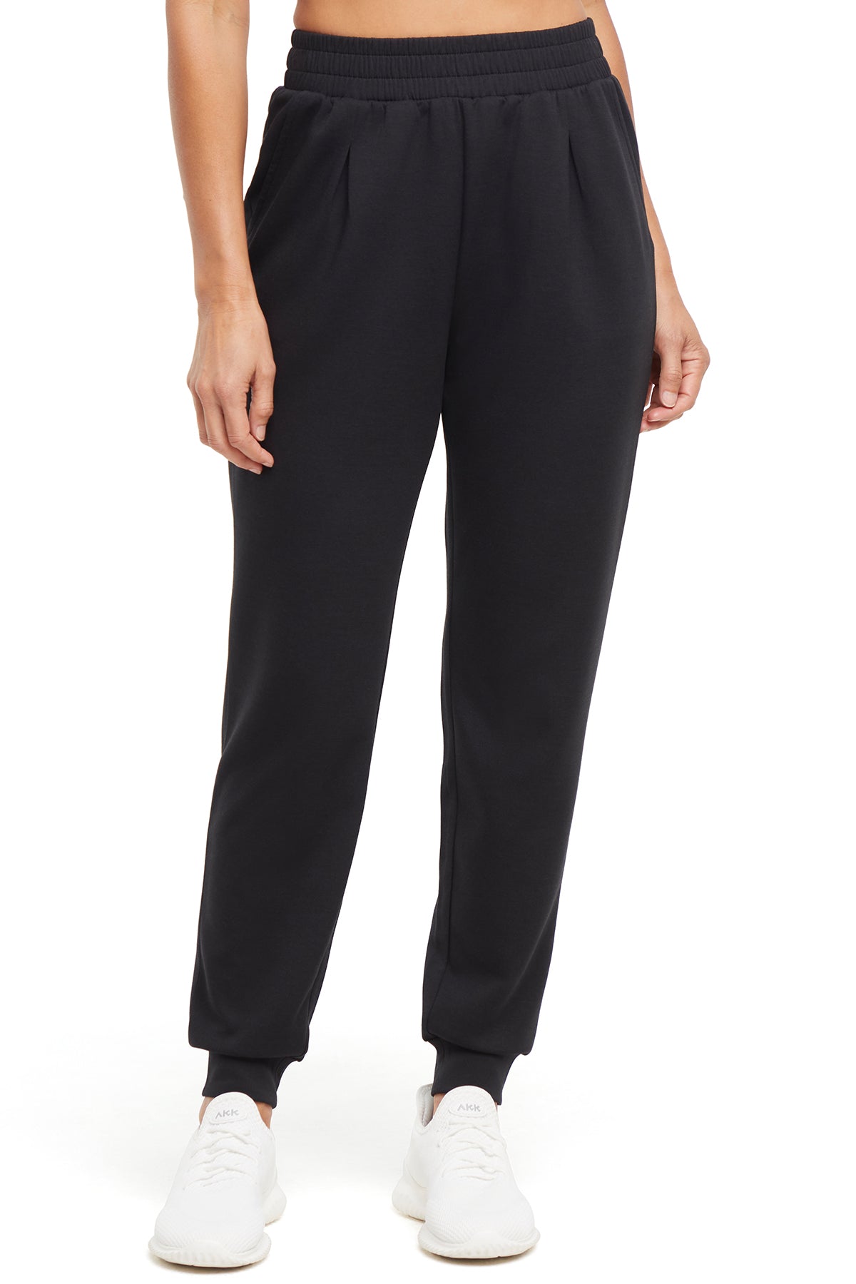 Sage Jogger, alternate angle view, showing visible design features and texture of the soft knit fabric..