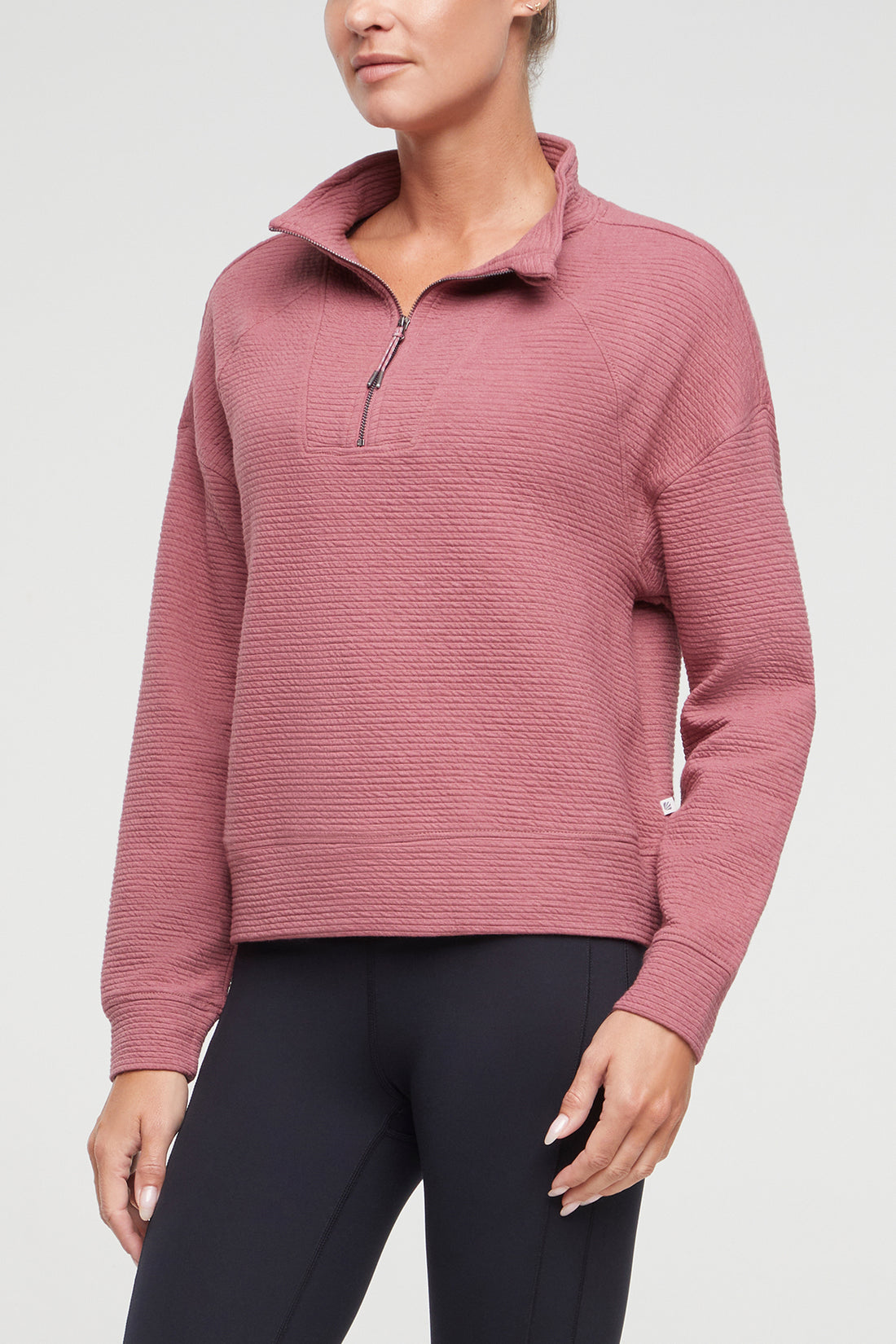 Freyi Pullover, alternate angle view, showing visible design features and texture of the soft knit fabric..