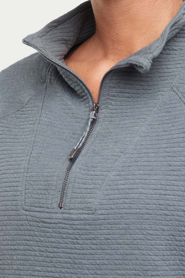 Freyi Pullover, back view, showing visible design features and texture of the soft knit fabric.. 