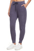 Riley Jogger, alternate angle view, showing visible design features and texture of the soft knit fabric.. 