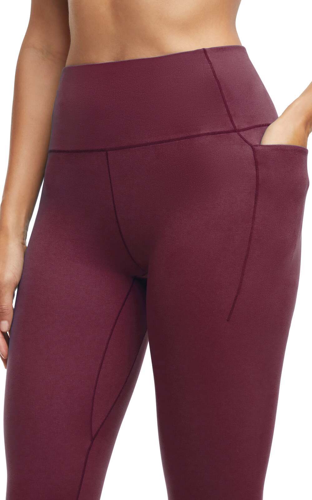 Kelly Side Pocket Legging, alternate angle view, showing visible design features and texture of the stretch knit fabric.. #color_fig