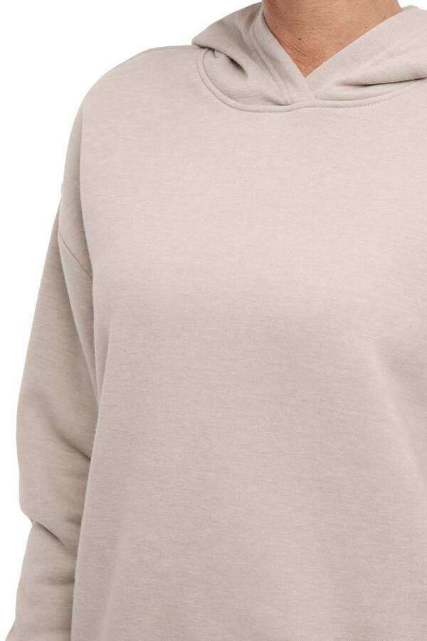 Camila Hoodie, alternate angle view, showing visible design features and texture of the soft fleece fabric.. 