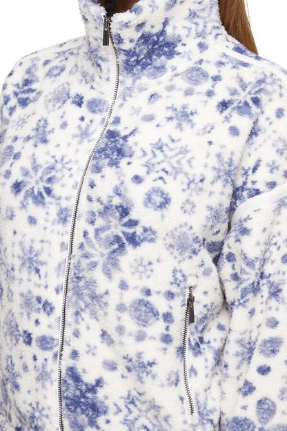 Blair Sherpa Jacket, alternate angle view, showing visible design features and texture of the smooth woven fabric.. 