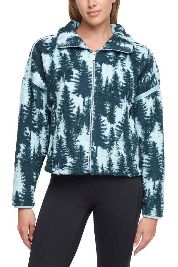 Blair Sherpa Jacket, alternate angle view, showing visible design features and texture of the smooth woven fabric.. 