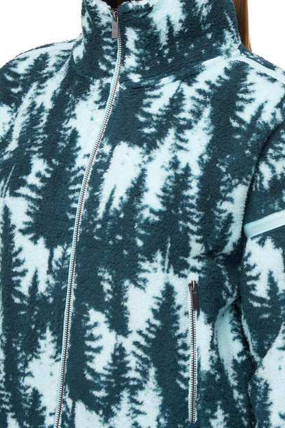 Blair Sherpa Jacket, alternate angle view, showing visible design features and texture of the smooth woven fabric.. 