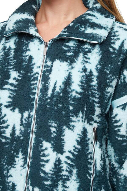 Blair Sherpa Jacket, alternate angle view, showing visible design features and texture of the smooth woven fabric.. 