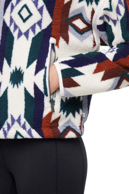 Blair Sherpa Jacket, alternate angle view, showing visible design features and texture of the smooth woven fabric.. 