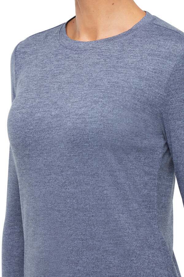 Harper Long Sleeve Top, alternate angle view, showing visible design features and texture of the soft knit fabric.. 