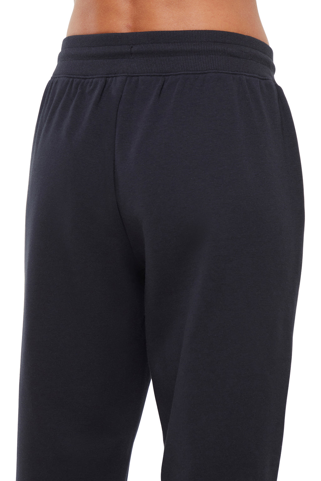 Roxie Pant, alternate angle view, showing visible design features and texture of the durable stretch fabric. #color_black