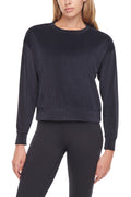Stormi Sweatshirt, alternate angle view, showing visible design features and texture of the soft knit fabric. #color_black
