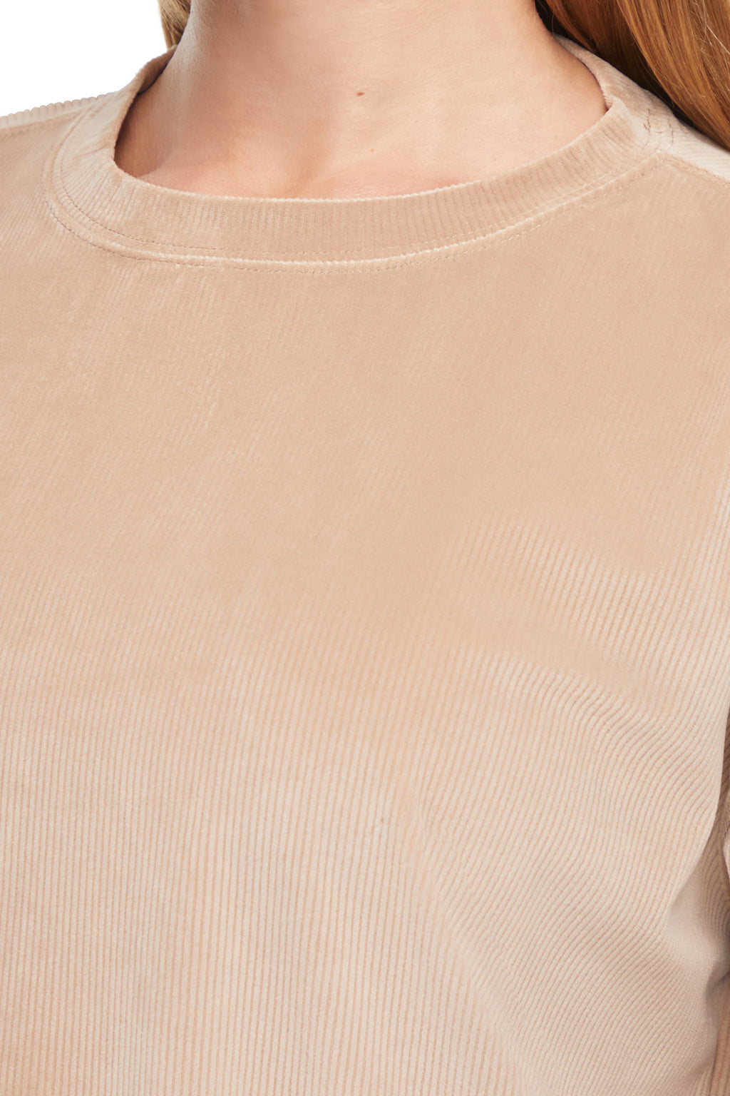 Stormi Sweatshirt, alternate angle view, showing visible design features and texture of the soft knit fabric. #color_tuffet