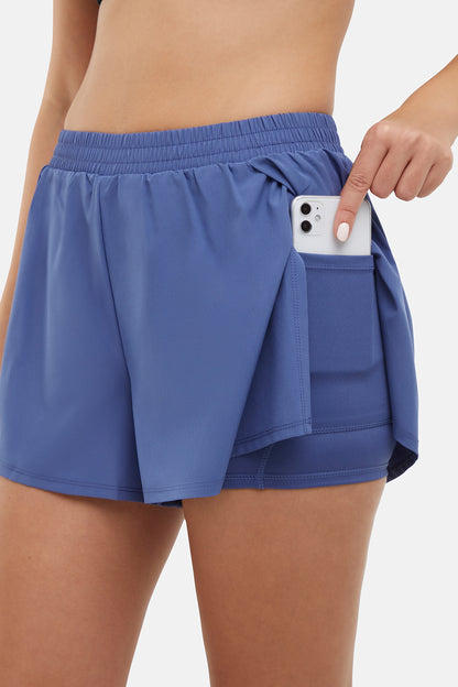 Tara Woven Short, alternate angle view, showing visible design features and texture of the soft knit fabric.. 