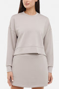 Becky Long Sleeve Crew Neck, alternate angle view, showing visible design features and texture of the soft knit fabric. #color_atmosphere