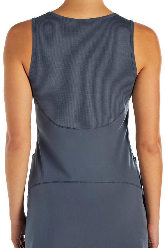 Jadelyn Active Dress, alternate angle view, showing visible design features and texture of the soft knit fabric.. #color_ombre-blue