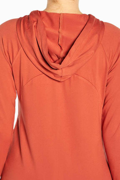 Mona Jacket, alternate angle view, showing visible design features and texture of the smooth woven fabric.. 