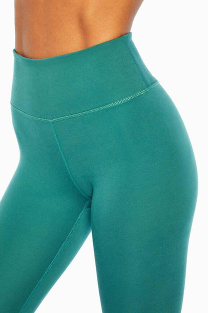 Zen Ankle Legging, alternate angle view, showing visible design features and texture of the stretch knit fabric.. 