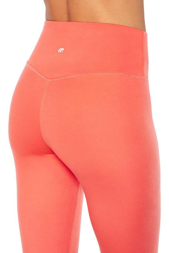 Zen Ankle Legging, alternate angle view, showing visible design features and texture of the stretch knit fabric.. 