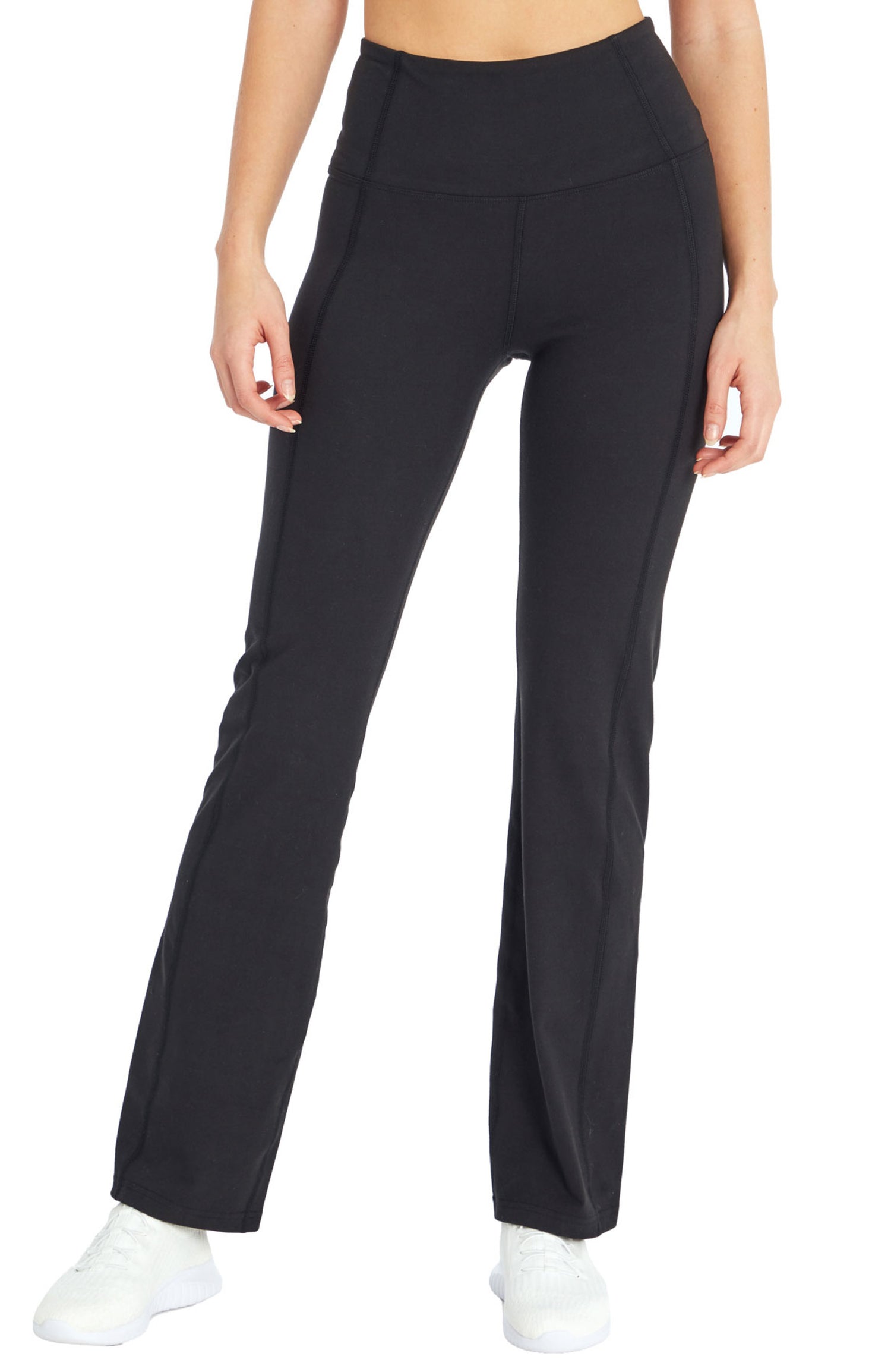 Women's Low-Rise Bootcut Yoga Pants with Pockets Stretch Slim