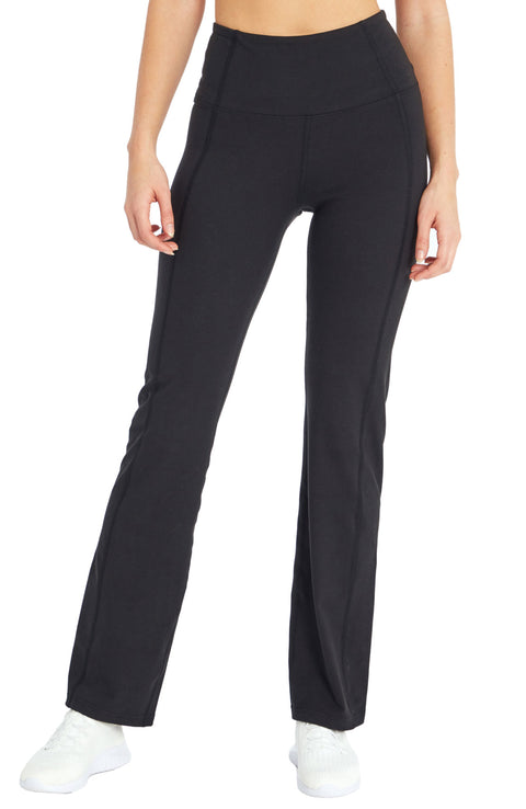 Marika Women's Eclipse Tummy Control Bootleg Pant, Black, Small at  Women's  Clothing store