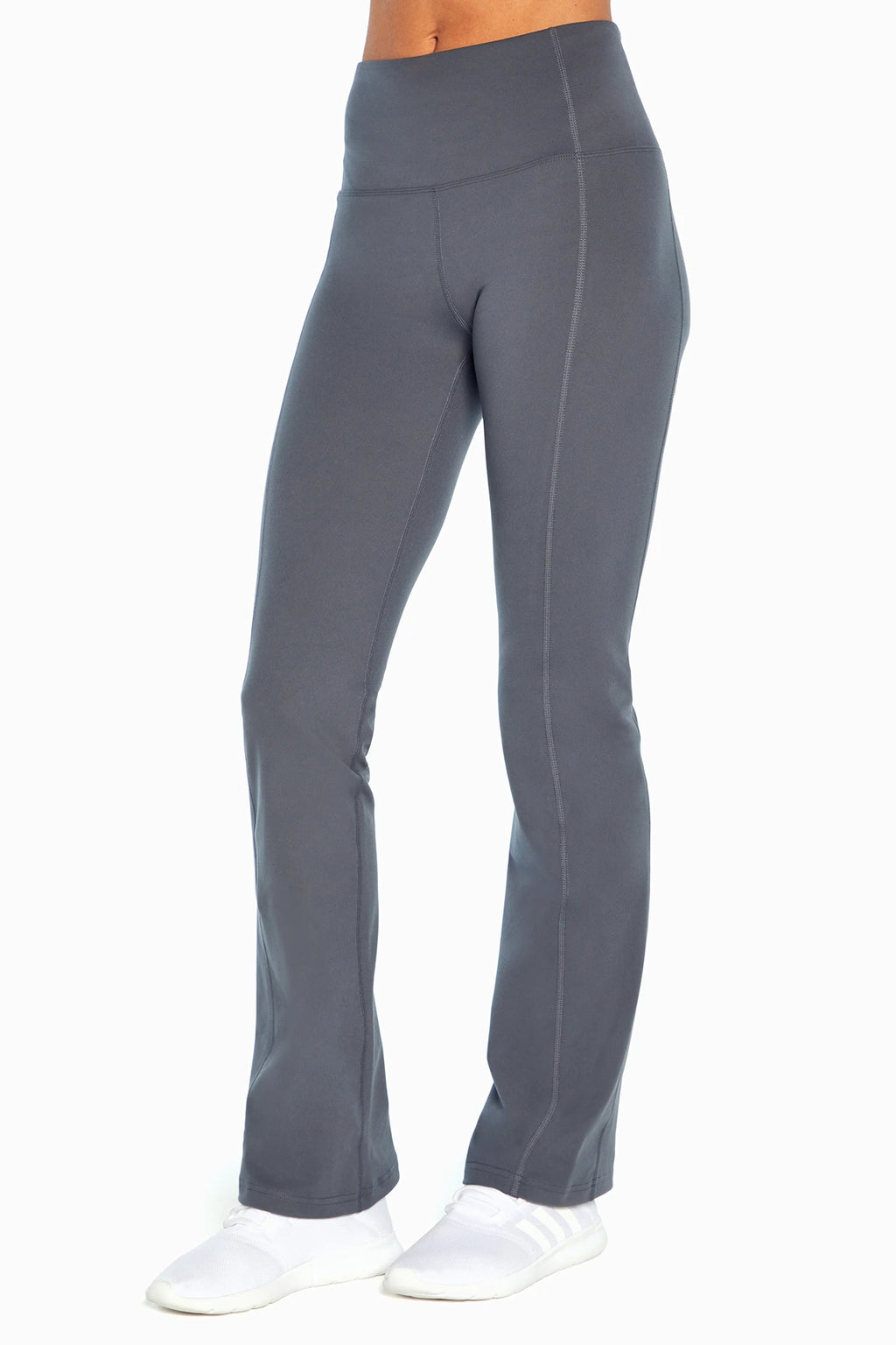 Sophia High Rise Tummy Control Slim Boot Pants - Turbulence, front view, showing visible design features and texture of the durable stretch fabric.. #color_turbulence