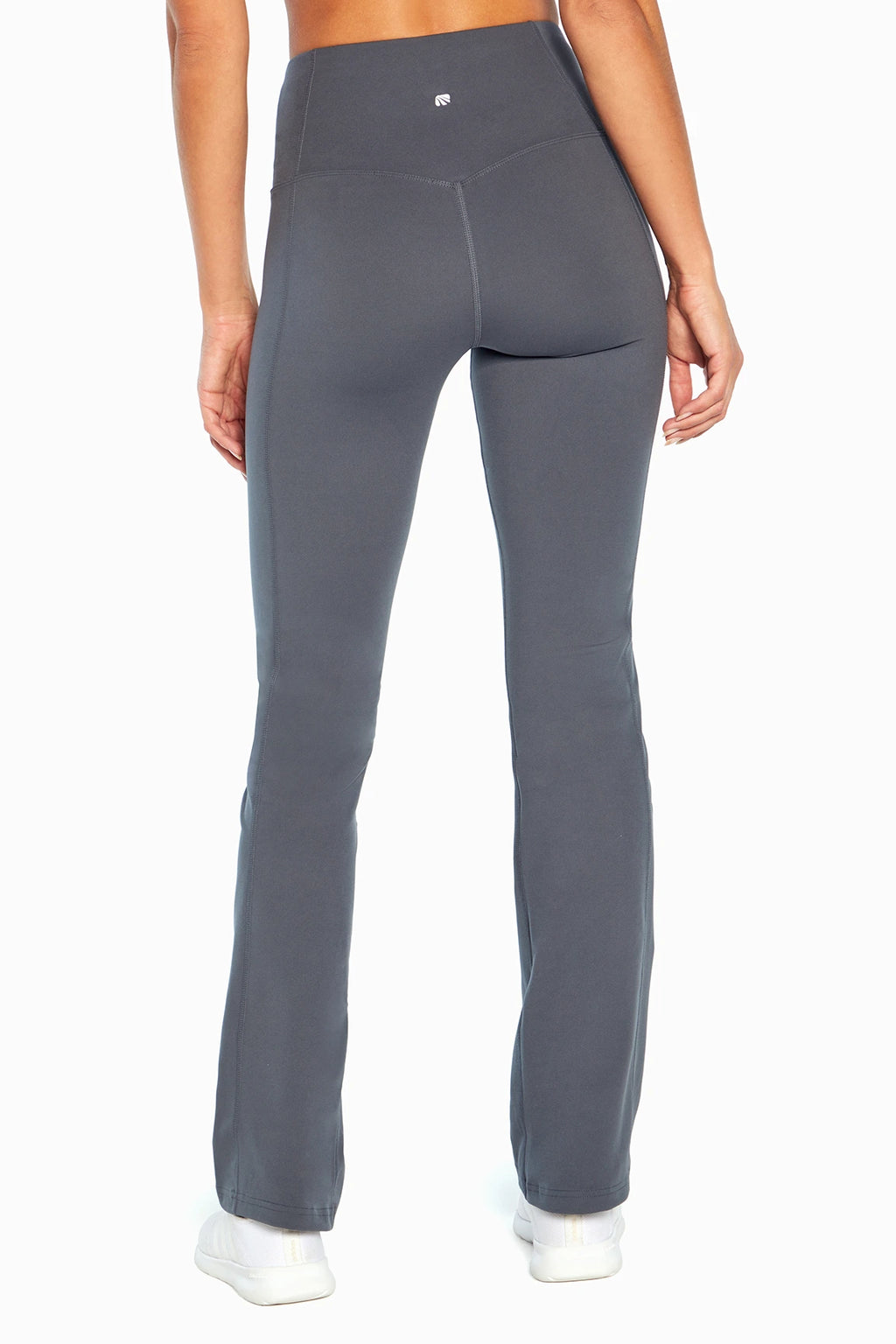 Sophia High Rise Tummy Control Slim Boot Pants - Turbulence, close-up view of fabric and stitching, showing visible design features and texture of.. #color_turbulence