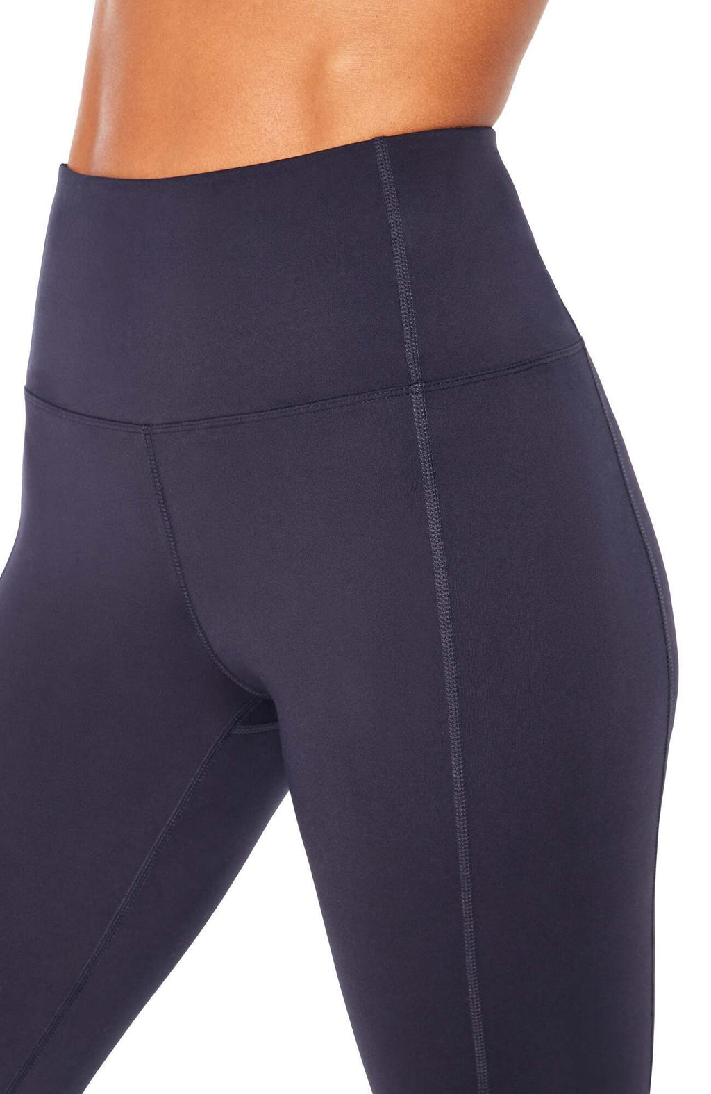 Sophia High Rise Tummy Control Slim Boot Pants, alternate angle view, showing visible design features and texture of the durable stretch fabric.. #color_midnight-blue