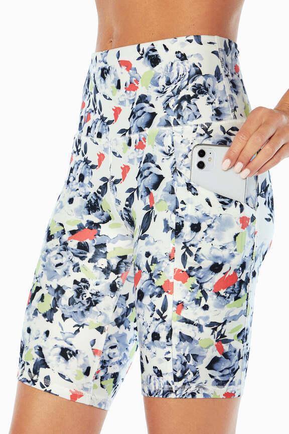 Brenda Side Pocket Tummy Control Bermuda, alternate angle view, showing visible design features and texture of the soft knit fabric.