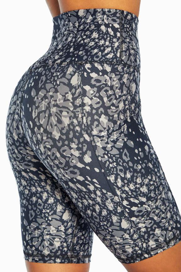 Brenda Side Pocket Tummy Control Bermuda, alternate angle view, showing visible design features and texture of the soft knit fabric.. 