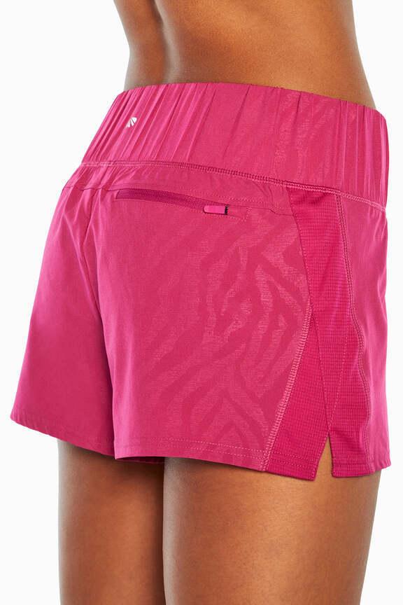 Express Short, alternate angle view, showing visible design features and texture of the soft knit fabric.. 