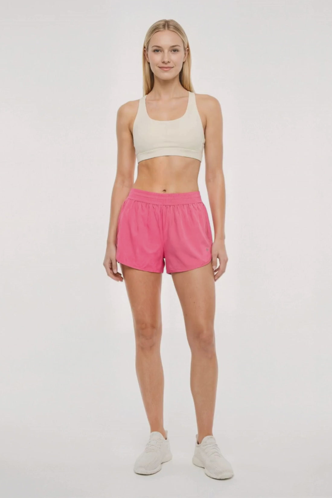 Flora Woven Short, alternate angle view, showing visible design features and texture of the soft knit fabric. 