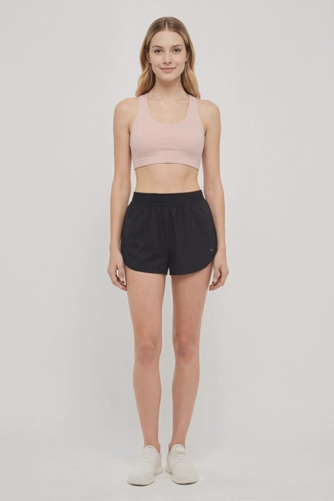 Flora Woven Short, alternate angle view, showing visible design features and texture of the soft knit fabric. 