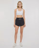 Gabby Woven Short, alternate angle view, showing visible design features and texture of the soft knit fabric. #color_black