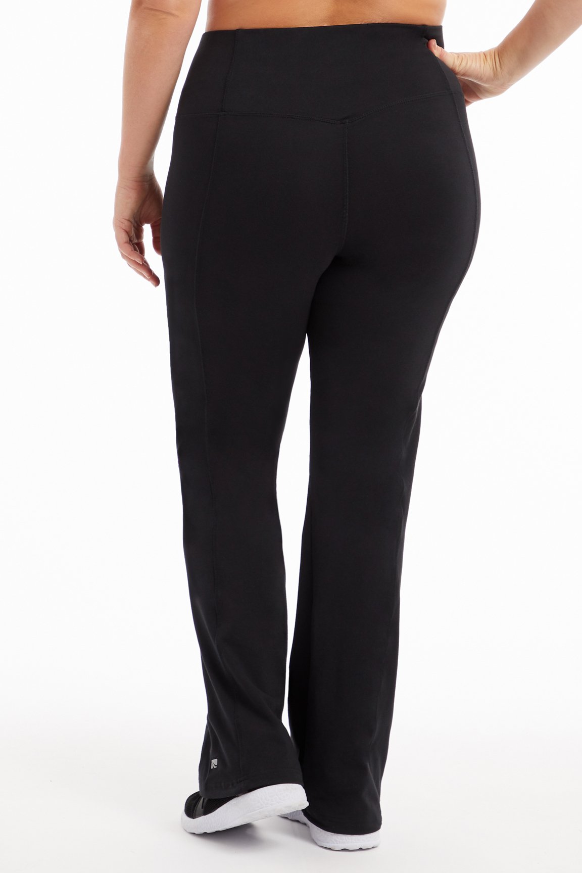 Imcute Women's Yoga Pants Leggings High Waisted Wide Leg Yoga Flare Pants  Tummy Control Workout Running Pants Black XXL 