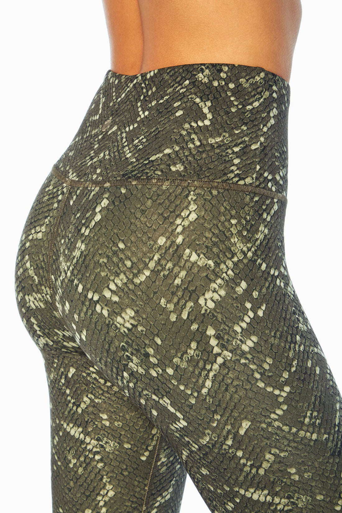 Marika Sport Palm Printed Capri Legging - Olive Night Camouflage (A37)